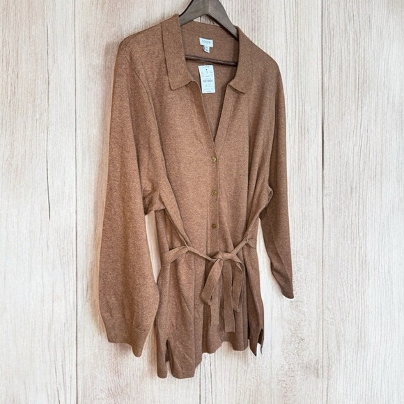 J. Crew Wool-Blend Belted Button Up Long Sleeve Cardigan - Picture 5 of 5
